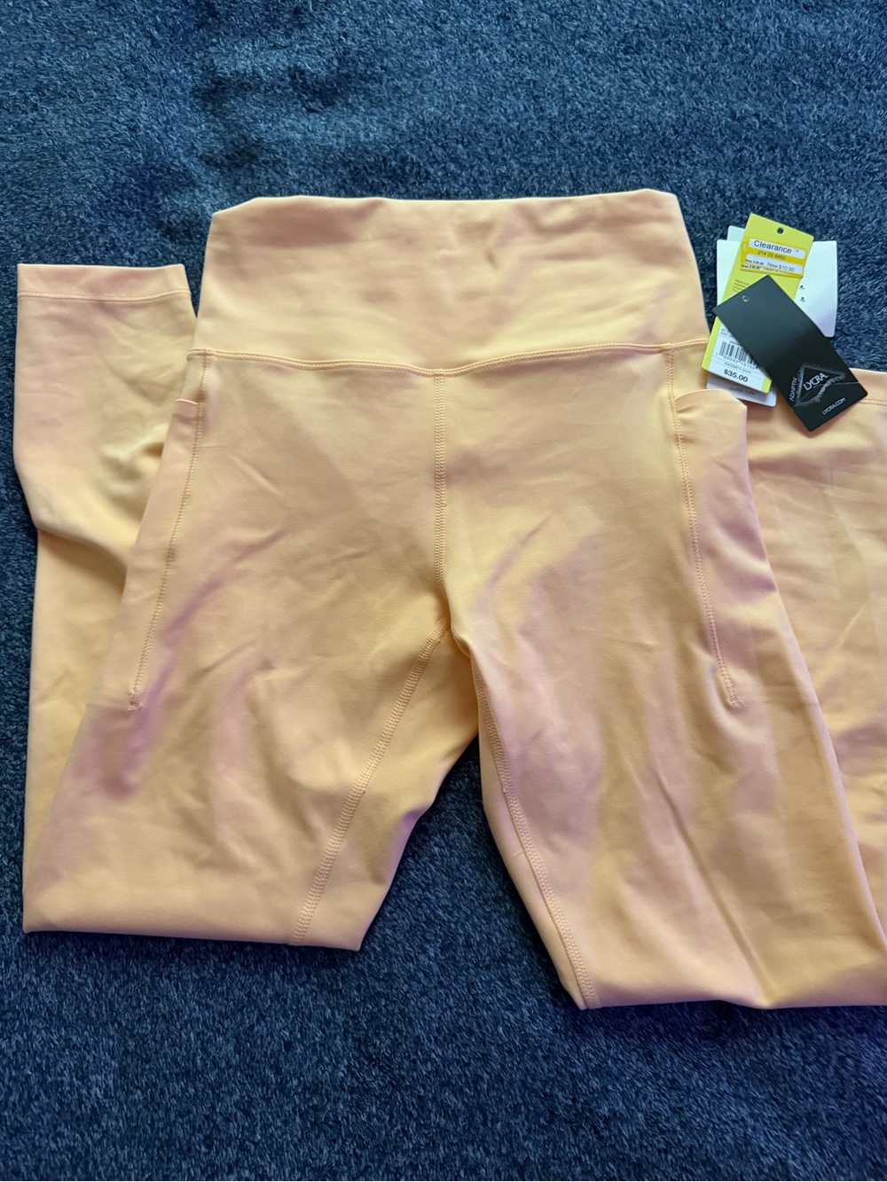 all in motion Peach-Orange Women’s ' High-Waist Leggings with Side Pockets